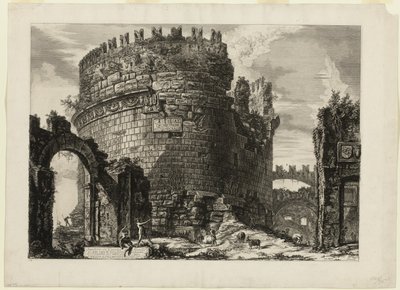 Graf van Caecilia Metella, uit Gezicht op Rome door Giovanni Battista Piranesi