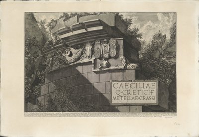 Tombe van Caecilia Metella te Rome door Giovanni Battista Piranesi