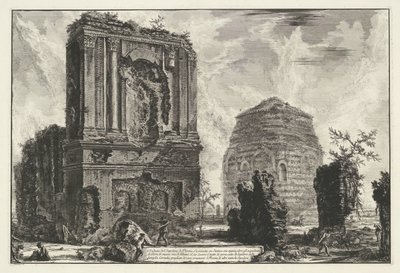 Tombes van Licinianus Piso en de Cornelius familie langs de Via Appia door Giovanni Battista Piranesi