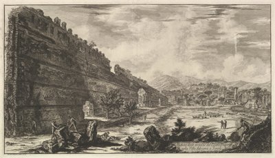 Veduta degli avanzi del Castro Pretorio nella Villa Adriana a Tivoli, 1770 door Giovanni Battista Piranesi