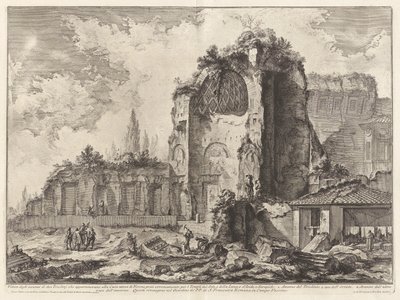 Gezicht op de overblijfselen van twee Triclini die behoorden tot het Gouden Huis van Nero door Giovanni Battista Piranesi