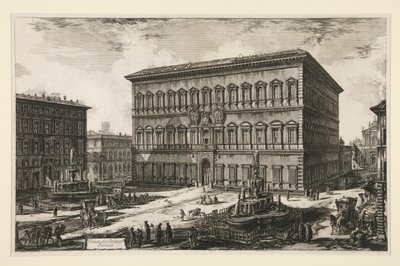Veduta del Palazzo Farnese door Giovanni Battista Piranesi