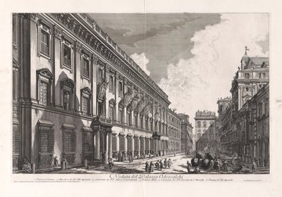 Veduta del Palazzo Odescalchi (Uitzicht op het Odescalchi-paleis), uit Vedute di Roma (Gezichten van Rome) door Giovanni Battista Piranesi