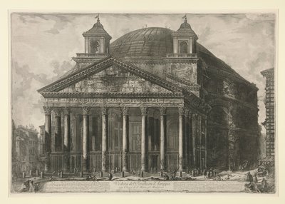 Gezicht op het Pantheon door Giovanni Battista Piranesi