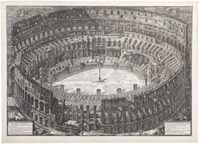Gezicht op het Amfitheater Flavio, het Colosseum, 1776 door Giovanni Battista Piranesi