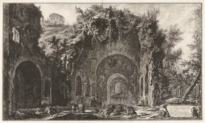 Veduta della fonte e delle Spelonche d door Giovanni Battista Piranesi