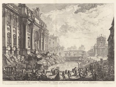 Veduta della vasta Fontana di Trevi anticamente detta l door Giovanni Battista Piranesi