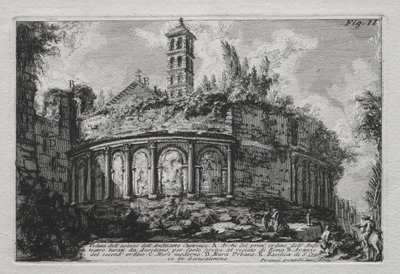 Veduta dellavanzo dellAnfiteatro Castranse door Giovanni Battista Piranesi
