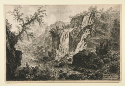 Veduta delle Cascatelle a Tivoli, uit Vedute di Roma door Giovanni Battista Piranesi