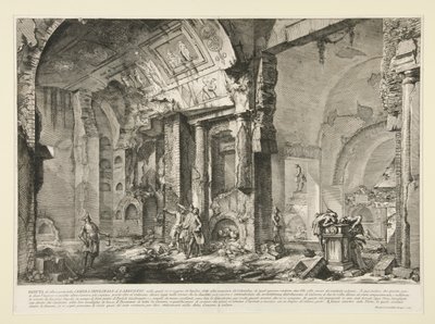 Veduta di altra parte della Camera Sepolcrale di L. Arrunzio (Uitzicht op een ander deel van de grafkamer van L. Arruntius), uit Le Antichità Romane door Giovanni Battista Piranesi