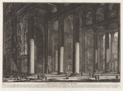 Veduta interna del Pronao del Panteon door Giovanni Battista Piranesi
