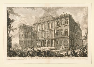 Veduta sul Monte Quirinale del Palazzo dell door Giovanni Battista Piranesi