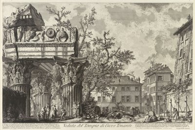 Veduta met de Tempel van Jupiter door Giovanni-Battista Piranesi