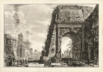 Zicht op de Boog van Titus, uit Zichten van Rome door Giovanni Battista Piranesi