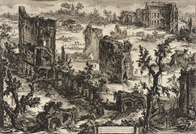 Uitzicht op de Thermen van Titus, ca. 1775 door Giovanni Battista Piranesi
