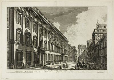 Uitzicht op het Palazzo Odescalchi, uit Zichten van Rome door Giovanni Battista Piranesi