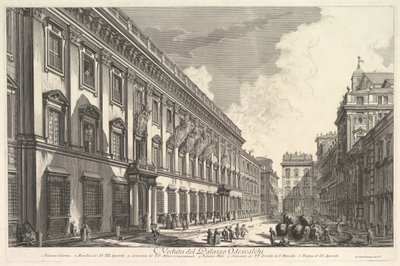 Uitzicht op het Palazzo Odeschali, uit Vedute di Roma door Giovanni Battista Piranesi
