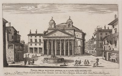 Uitzicht op het Pantheon, c.1778-92 (ets) door Giovanni Battista Piranesi