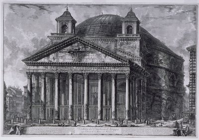 Uitzicht op het Pantheon van Agrippa, ca. 1761 door Giovanni Battista Piranesi