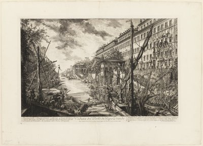 Uitzicht op de Haven van Ripa Grande, uit Zichten van Rome door Giovanni Battista Piranesi