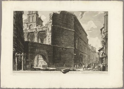 Uitzicht op de overblijfselen van het Forum van Nerva, uit Zichten van Rome door Giovanni Battista Piranesi