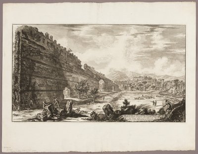 Gezicht op de overblijfselen van het Praetoriaanse Fort [de Poecile], Hadrianus