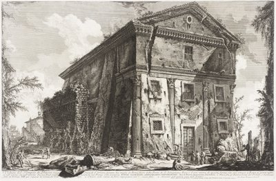 Uitzicht op de Tempel van Bacchus, 1760-78 door Giovanni Battista Piranesi