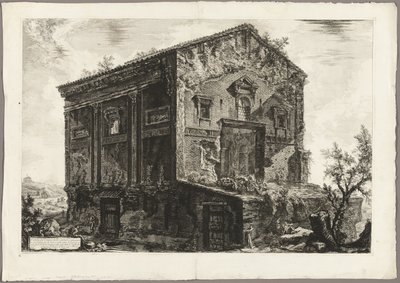 Uitzicht op de Tempel van de Camenae, uit Zichten van Rome door Giovanni Battista Piranesi