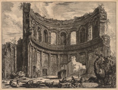 Uitzichten van Rome: Overblijfselen van de Tempel van Apollo bij de Villa van Hadrianus door Giovanni Battista Piranesi