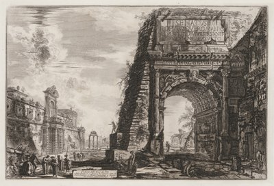 Gezichten van Rome: De Boog van Titus, 1776 door Giovanni Battista Piranesi