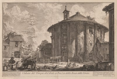 Gezichten van Rome: De Tempel van Portunus (?) door Giovanni Battista Piranesi
