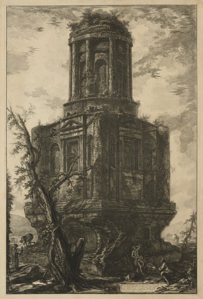 Gezichten van Rome: Het graf, genaamd La Connocchia door Giovanni Battista Piranesi