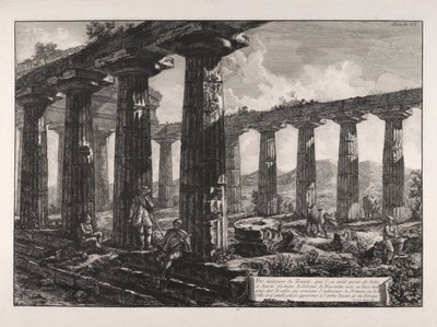 Vue intérieure du Temple, que l door Giovanni Battista Piranesi