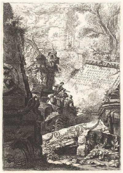 Prima Parte; Grotteschi; Carceri; Alcuna Vedute...; Trofei di Ottaviano Augusto door Giovanni Battista Piranesi and Francesco Piranesi