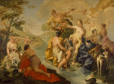 Diana en Actaeon door Giovanni Battista Pittoni