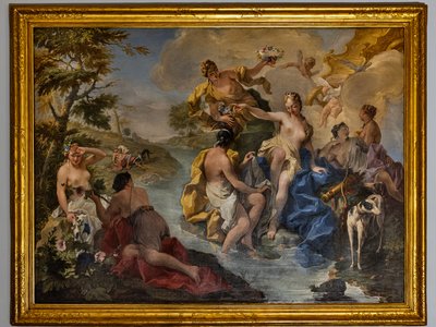 Diana en de nimfen door Giovanni Battista Pittoni