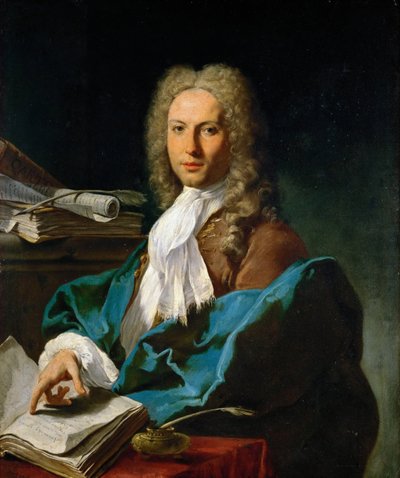 Portret van een wiskundige door Giovanni Battista Pittoni