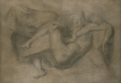 Leda en de Zwaan door Giovanni Battista Rosso Fiorentino