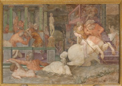 De opvoeding van Achilles door Giovanni Battista Rosso Fiorentino