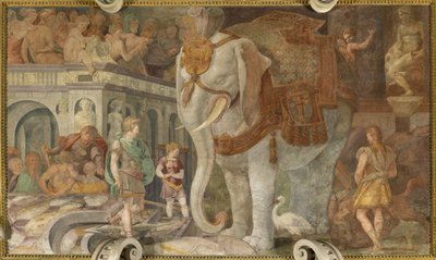 De koninklijke olifant door Giovanni Battista Rosso Fiorentino