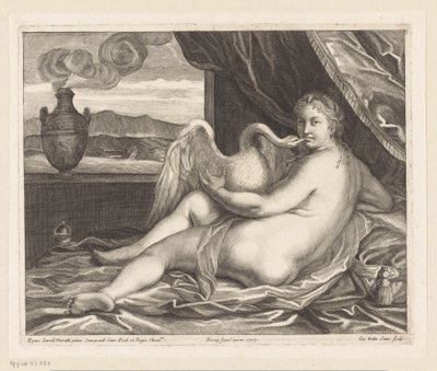 Leda en de zwaan door Giovanni Battista Sintes