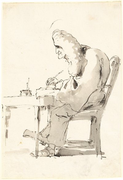 Een Venetiaanse Advocaat aan Zijn Bureau door Giovanni Battista Tiepolo