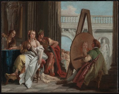 Alexander de Grote en Campaspe in de studio van Apelles door Giovanni Battista Tiepolo