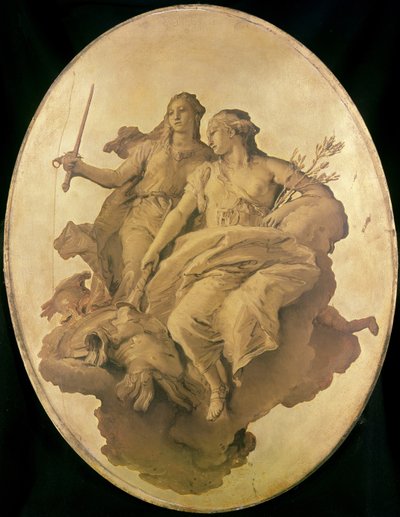 Allegorie van Vrede en Gerechtigheid door Giovanni Battista Tiepolo