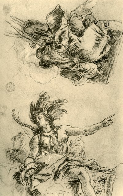 Amerika, 1753, 1928 door Giovanni Battista Tiepolo