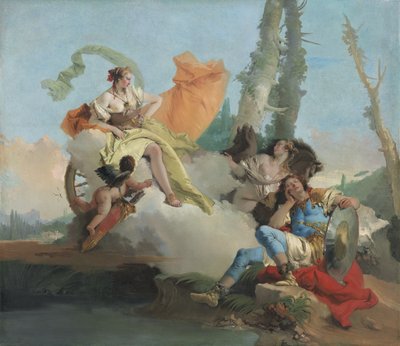 Armida ontmoet de slapende Rinaldo door Giovanni Battista Tiepolo
