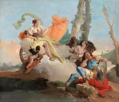 Armida Ontmoet de Slapende Rinaldo, 1742-1745 door Giovanni Battista Tiepolo