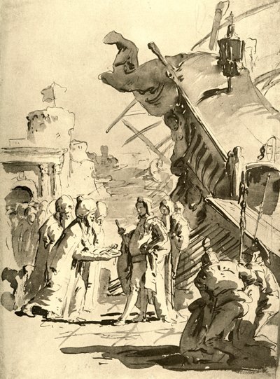 Capitulatie van een stad, midden 18e eeuw, 1928 door Giovanni Battista Tiepolo