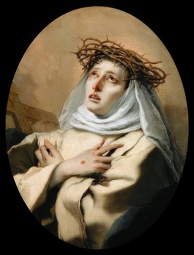 De heilige Catharina van Siena door Giovanni Battista Tiepolo