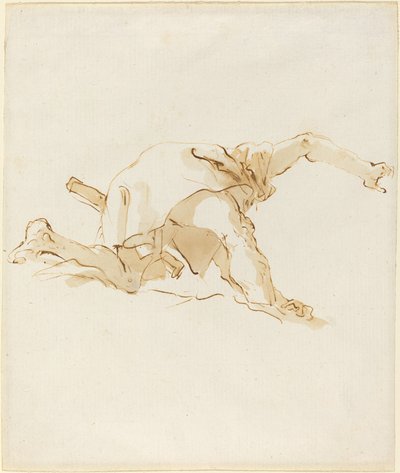 Figuur op een wolk door Giovanni Battista Tiepolo